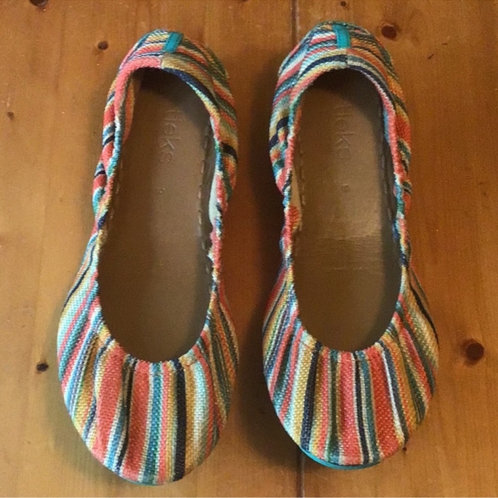 Size 9 Sunset Stripe Tieks - Vegan Textile